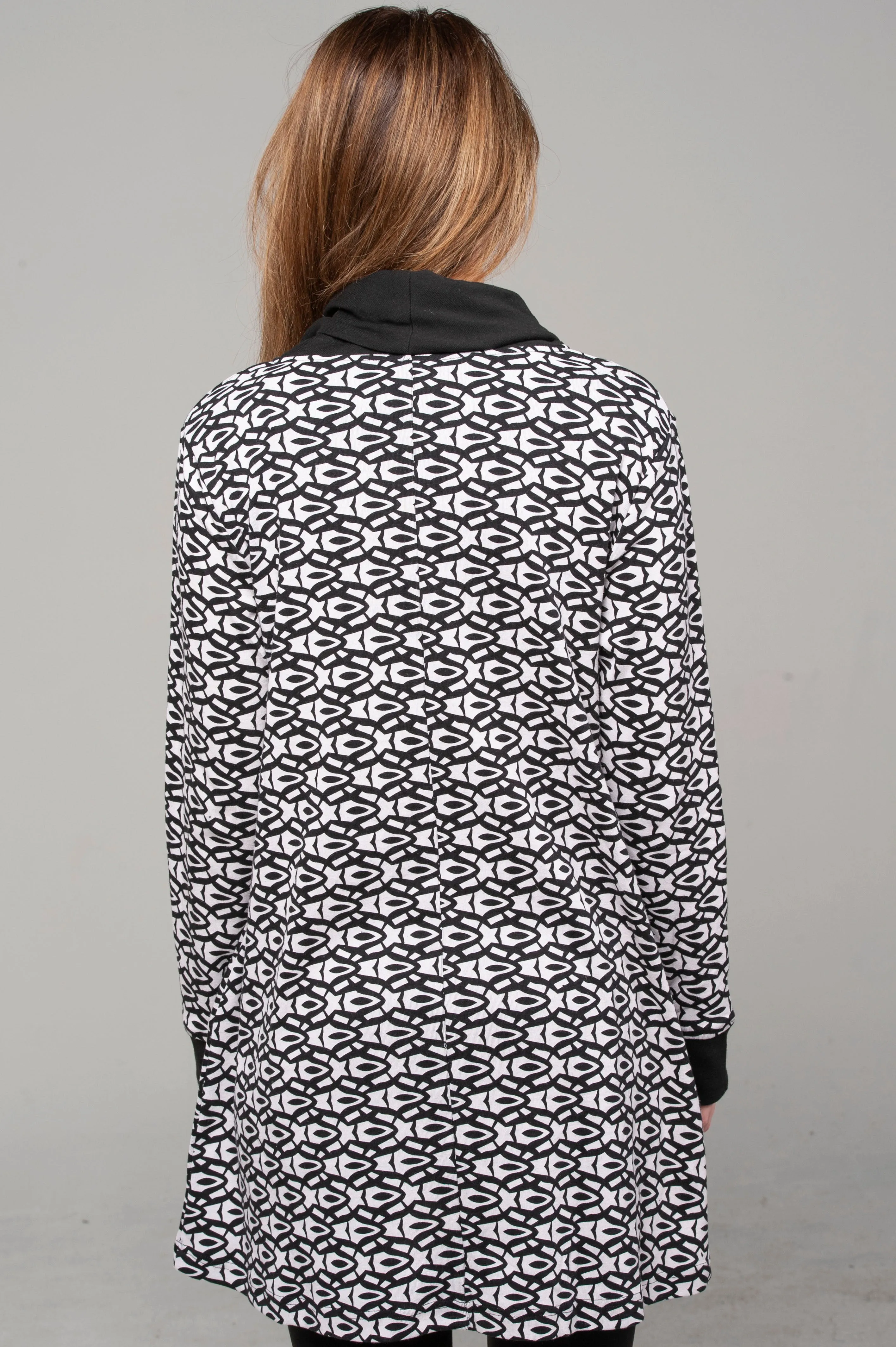 Printed Cowl Neck Tunic