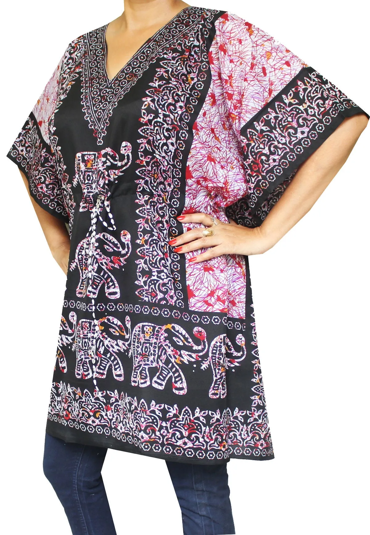 Printed Womens Caftan Tunic Beach Dress