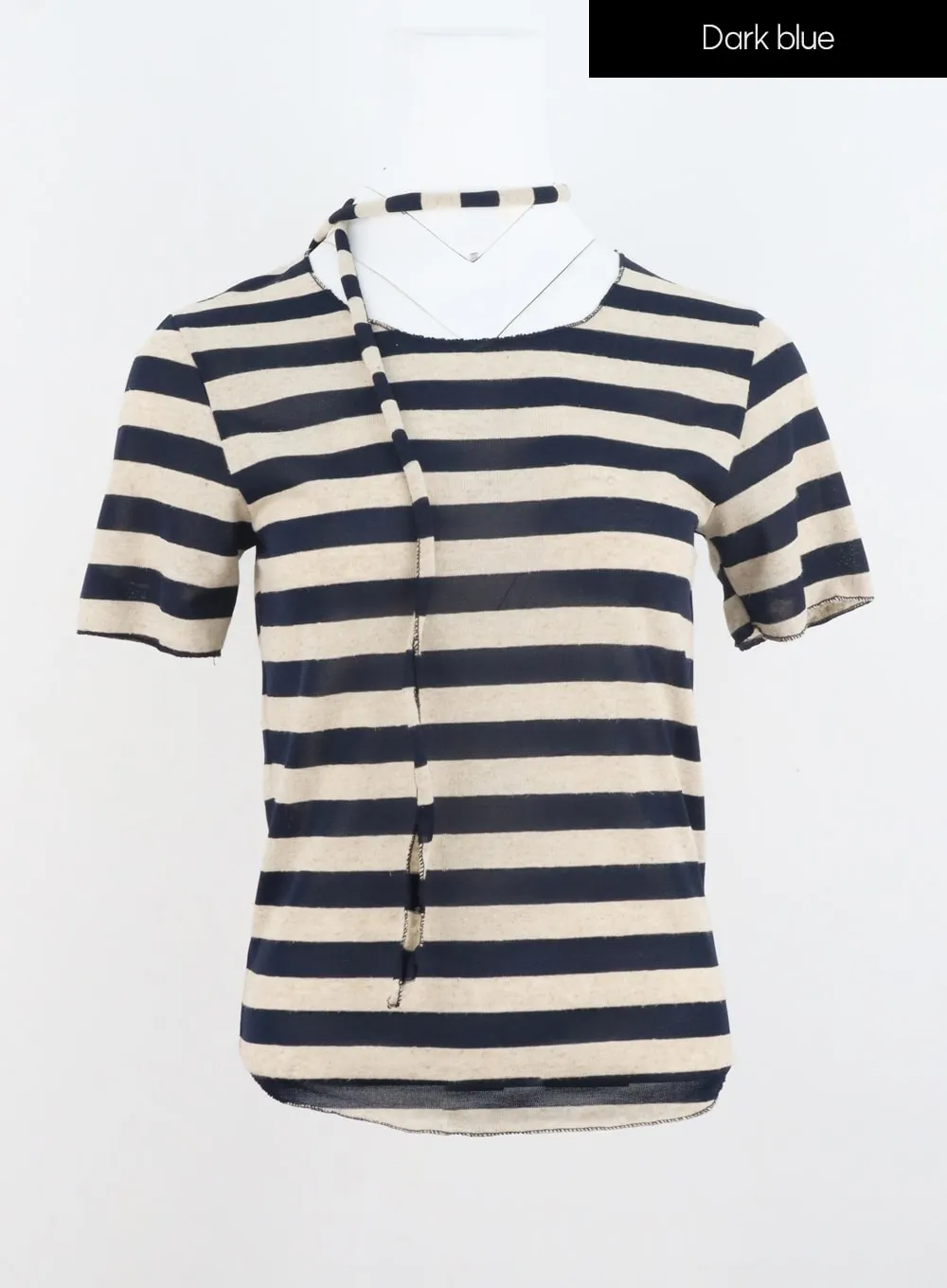 Stripe Tee And Scarf Set IU329