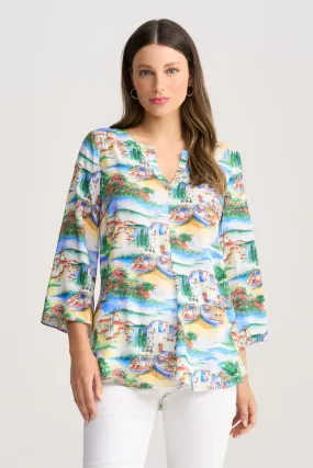 Swing Hem Tunic - Holiday Print