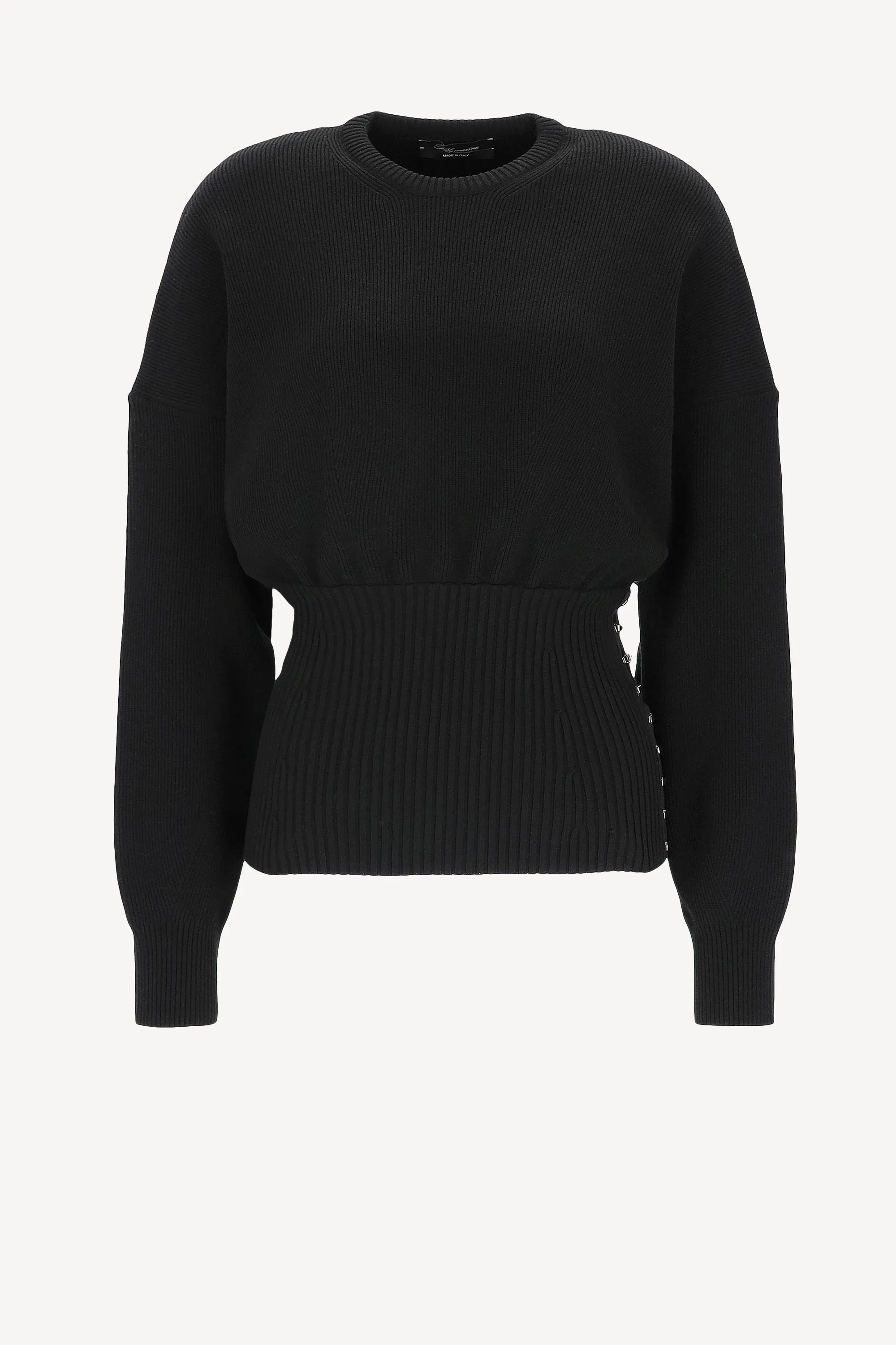 Taillierter Pullover in Schwarz