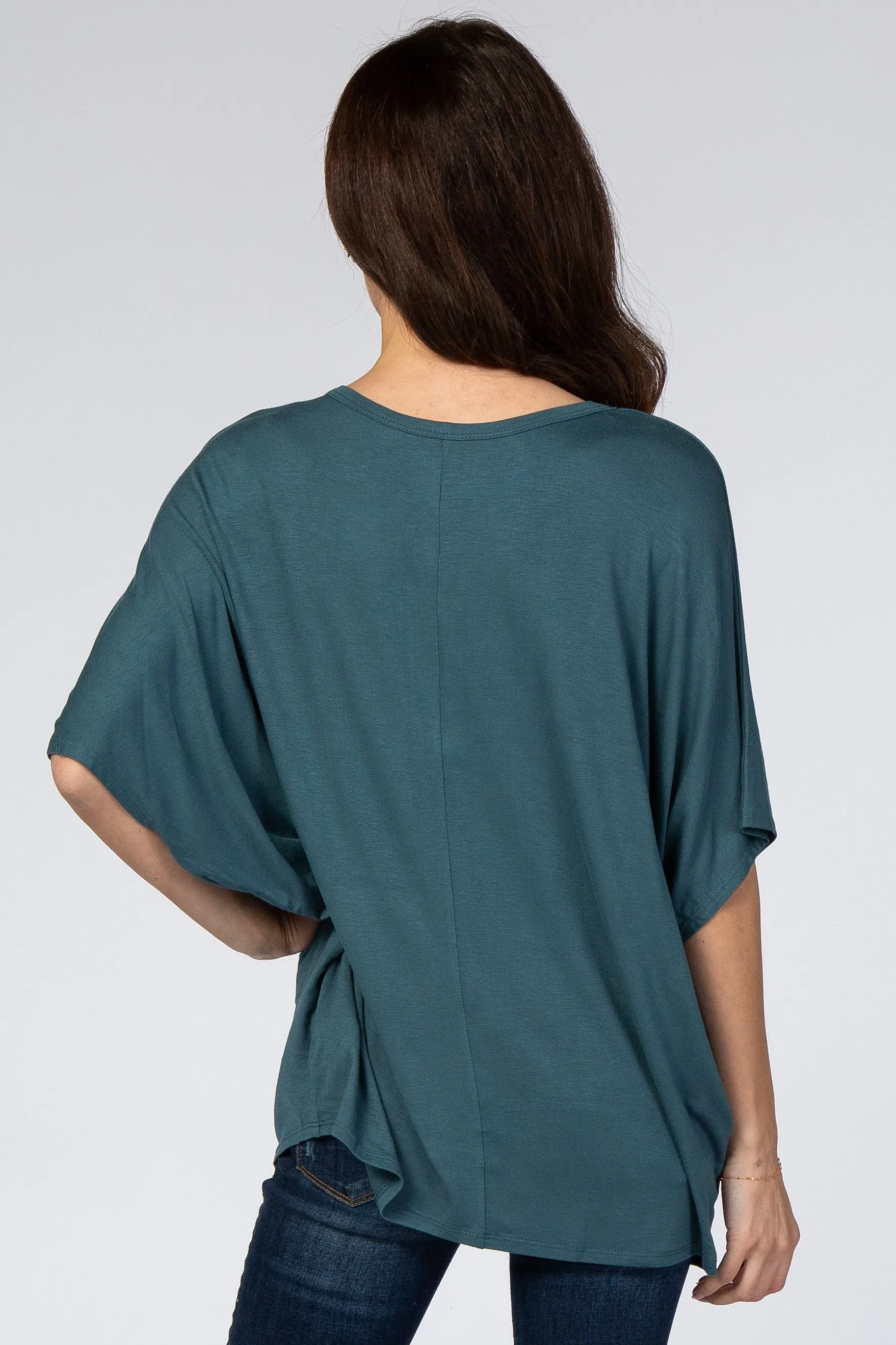 Teal Button Front Tunic