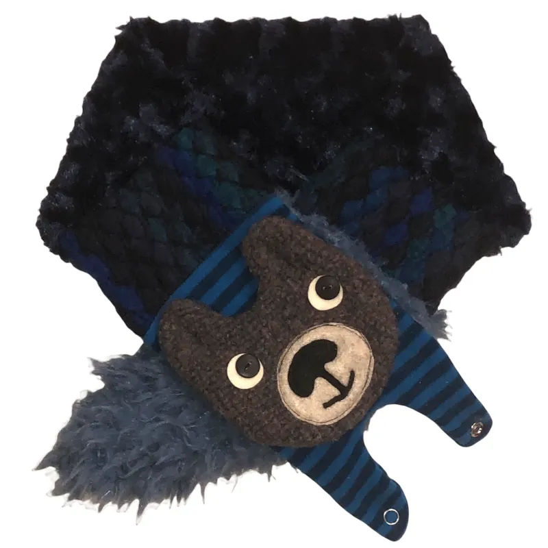 Teddy Bear Scarf Navy