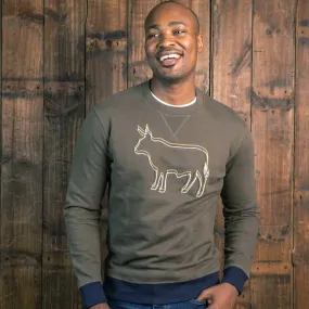 Trio Nguni Pullover Sweater Fatigue