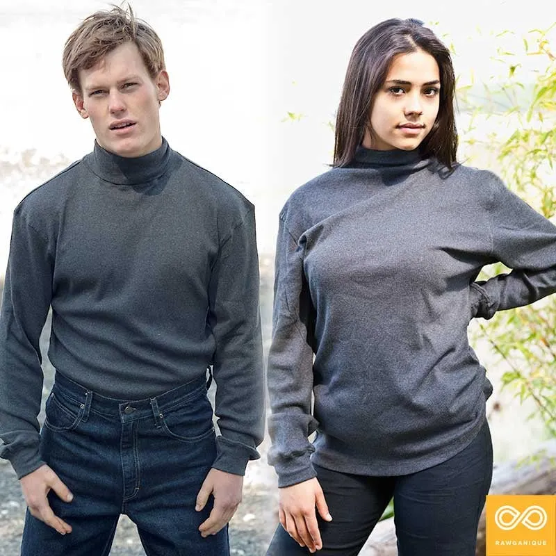 URBANA 100% Organic Cotton Ribbed Turtleneck Sweater (Unisex) (Closeout)