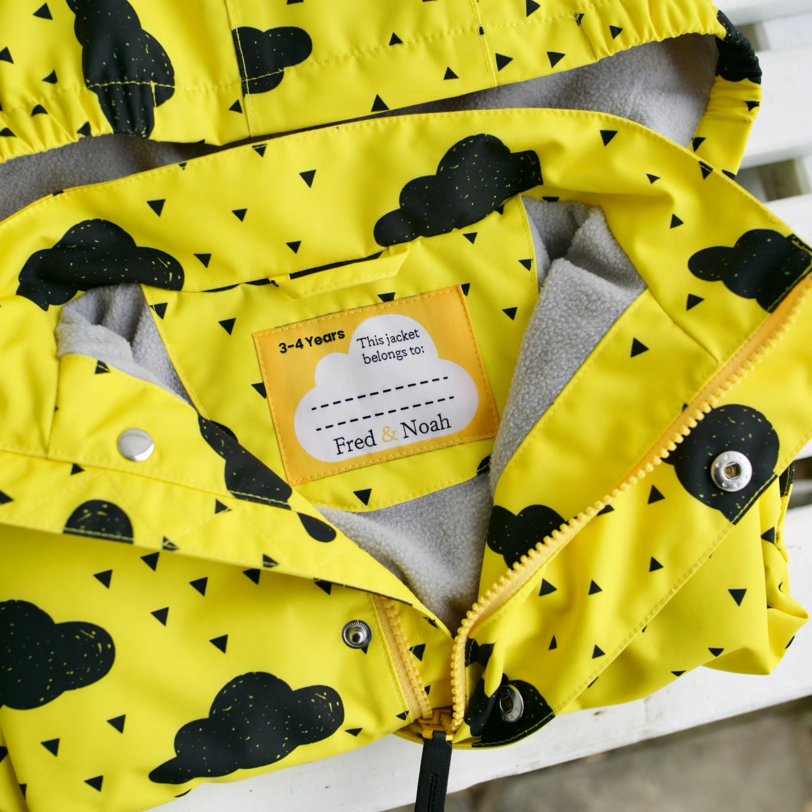 Yellow cloud Raincoat 0-9 Years