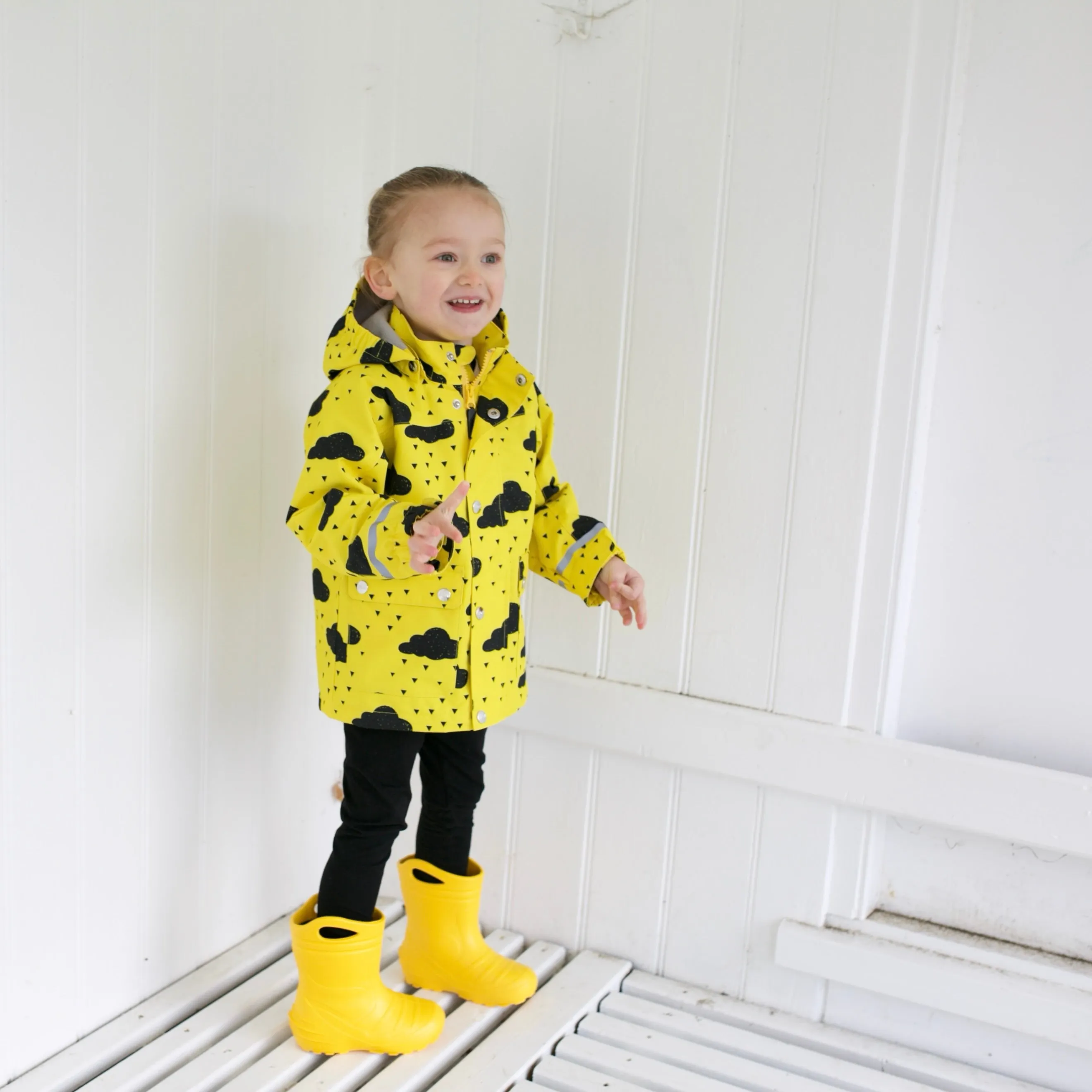 Yellow cloud Raincoat 0-9 Years