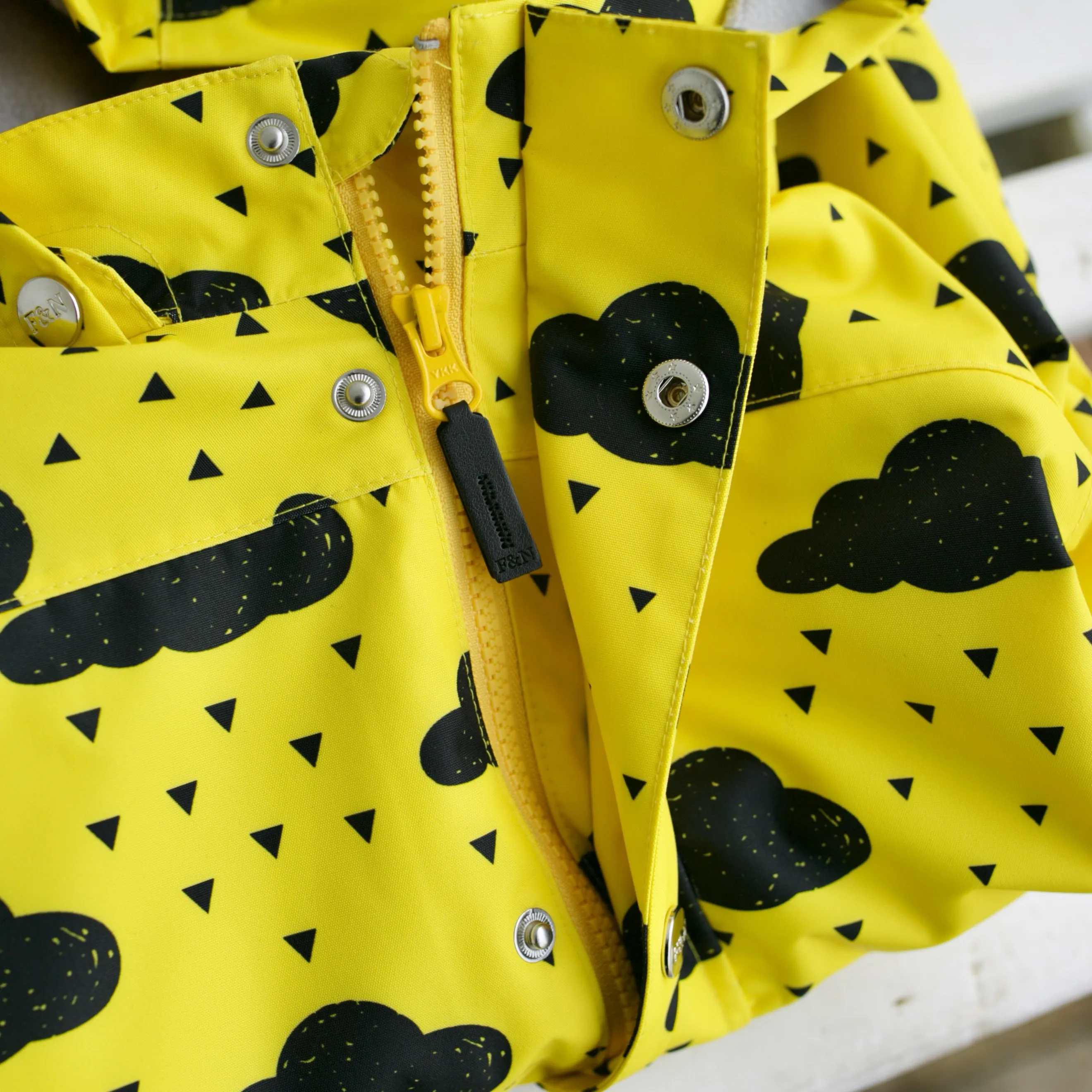 Yellow cloud Raincoat 0-9 Years